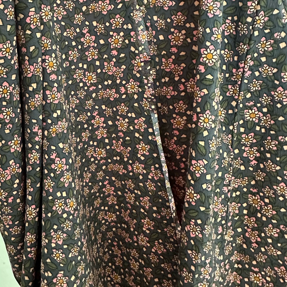 NATURAL LIFE Navy Blue and Pink Floral Maxi Dress - Picture 5 of 9